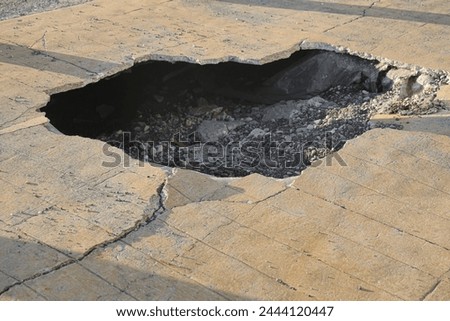 Image, Stock Photo big hole in the wall