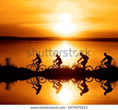 Foto Bild mit dem fahrrad am strand