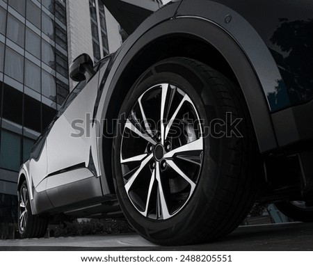 Similar – Image, Stock Photo Car tires are for stacking