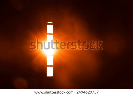 Similar – Image, Stock Photo Church window with light and shadow / St. Petri zu Lübeck