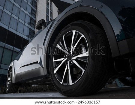 Similar – Image, Stock Photo Car tires are for stacking