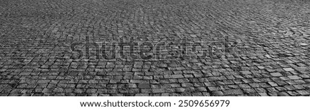 Similar – Image, Stock Photo Cobbled road with grass between stones