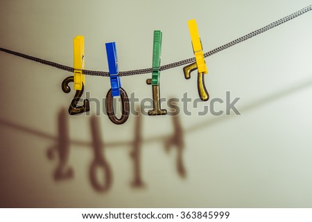 Similar – Image, Stock Photo colored plastic clothespins illuminated