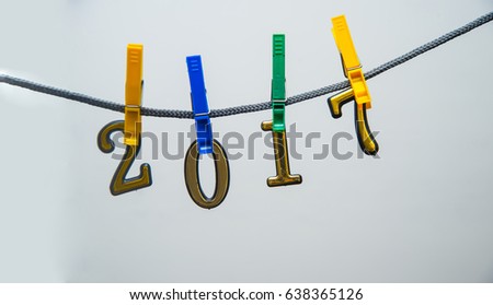 Similar – Image, Stock Photo colored plastic clothespins illuminated