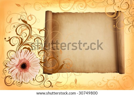 frame scroll in delicate pastel shades