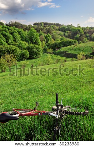 bike wit hills landscape