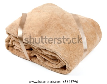 Fleece blanket, isolated on a white background