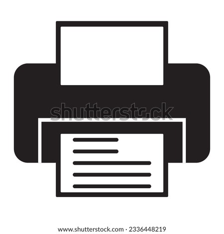 Printer outline and filled vector icon editable, Printer icon on white background , Printer icon vector