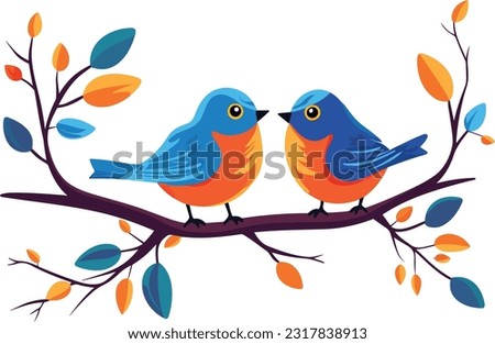Similar – Image, Stock Photo Two birds sitting on the edge of a metal cup in front of a blurred background