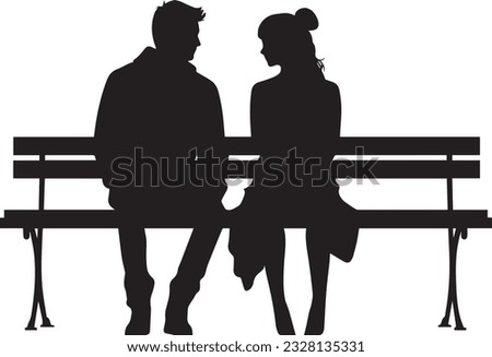 Similar – Image, Stock Photo Bench silhouette in the morning mist