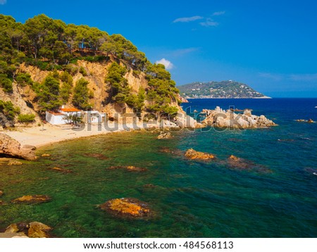 Cala del Crit, secret beach in Costa Brava, Mediterranean Photo stock © 