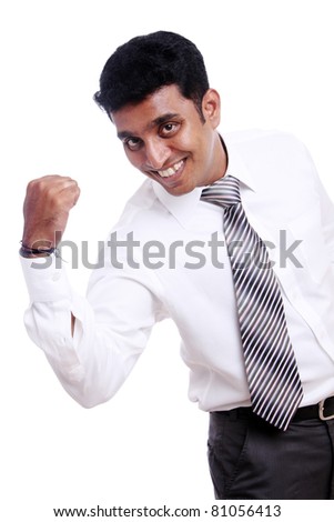 Indian young businessman enjoying the success/ Indian young businessman /Indian young businessman