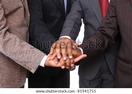 stacked hands, symbolizing team-effort