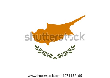 Flag of Cyprus. Official colors. Correct proportion. Vector illustration