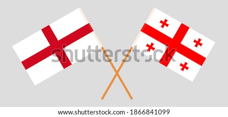 Crossed flags of England and Georgia
