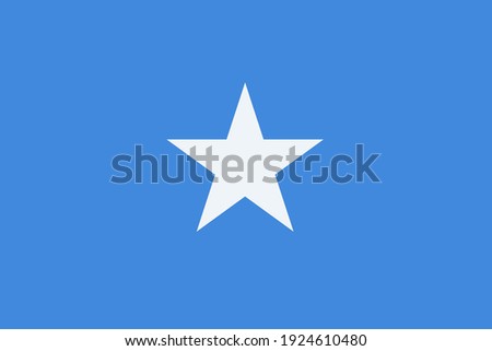 Federal Republic of Somalia flag. Official colors. Correct proportion