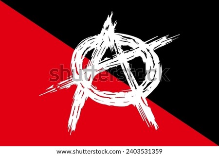 Anarchy flag. Correct vector illustration