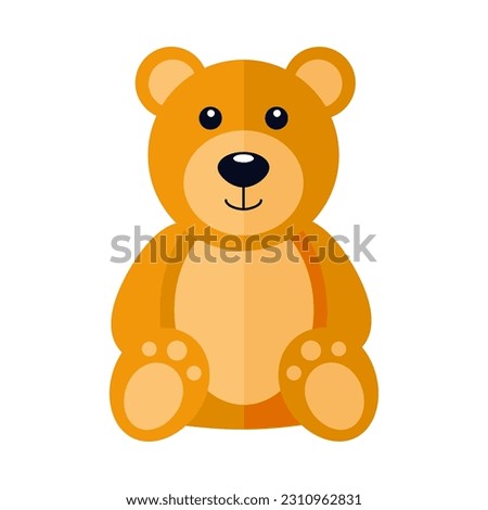 The bear icon is suitable for the symbol of children's products for the website. Vector illustration