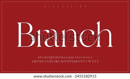 Branch, the luxury type elegant font and glamour alphabet vector set