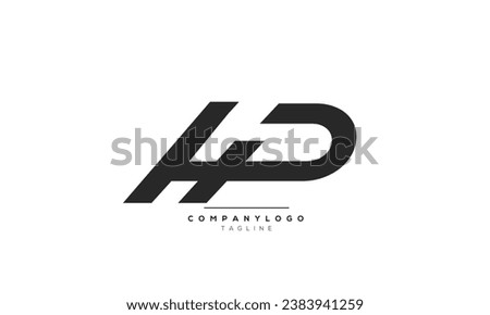 Alphabet letters Initials Monogram logo HP, HP INITIAL, HP letter