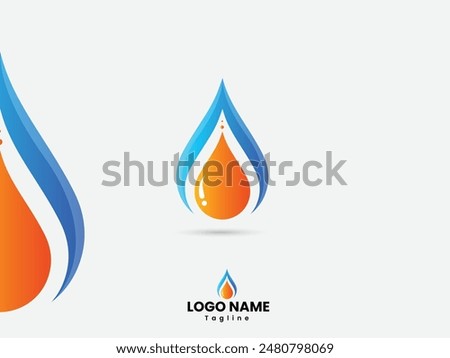 Oil drop logo design. Oil business logo design with gradient color. Gear oil. Organic. Finance. Olive. Creative design. Engine.