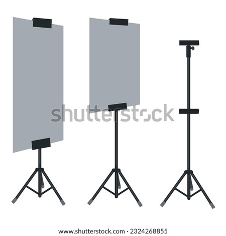 set of blank tripod banners, vector illustration.