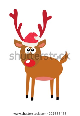 Vector Christmas Background With Reindeer - 229885438 : Shutterstock