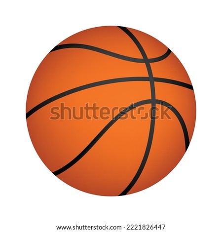 basket ball logo icon sport art design orange vector template isolated white background