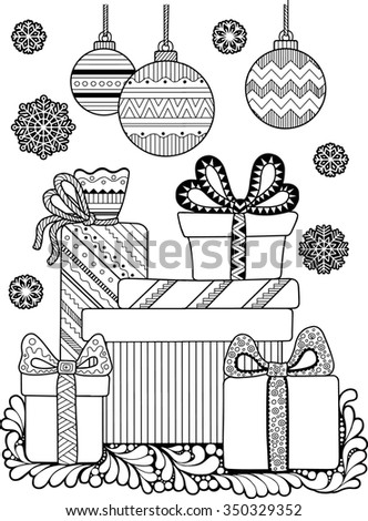 Christmas Coloring Book Stock Vector 350329352 : Shutterstock