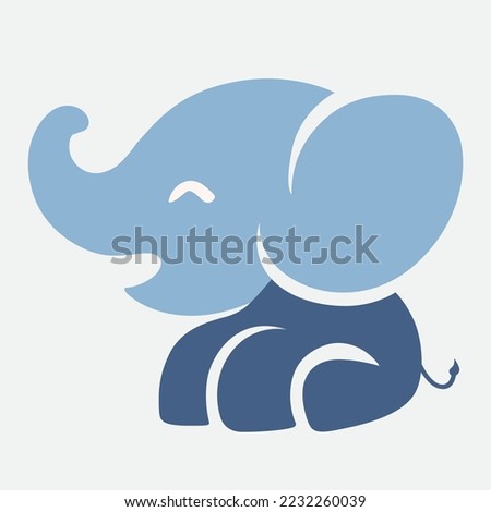 Elephant Mascot Logo, Elephant vector design, Animal Gradient Logo Design, Elephant Minimal logo, Branding, Creative logo designs, vector illustration, Sports Elephant Vector Icon, cute baby icon