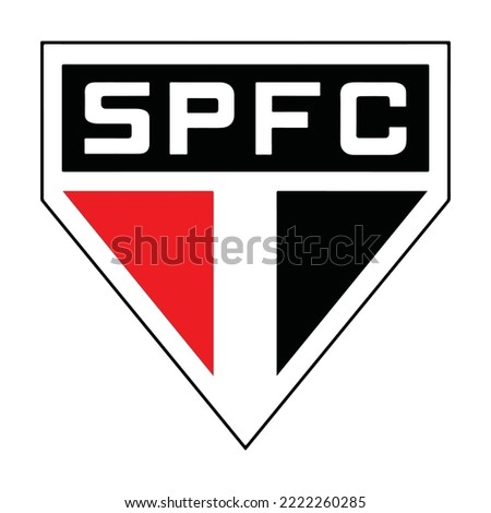 flag initial SPFC Sao Paulo fc icon vector template isolated white background