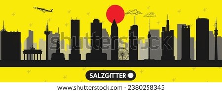 Salzgitter ,Germany beautiful skyline vector illustration