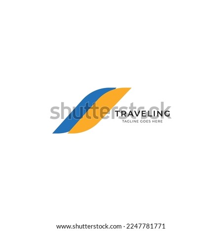 traveling logo blue yellow vector templatizes. Travel time. Travel logo template. Travel modern logo design, Simple Minimalist Travel Wordmark Typography Logo Design Vector.