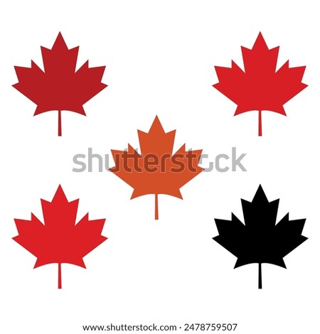 Maple leaf logo design vector template,  Maple leaf logo design vector illustration template, Maple leaves logo set ,happy Canada day ,A set of unique maple leaf designs,maple leaf vector. 