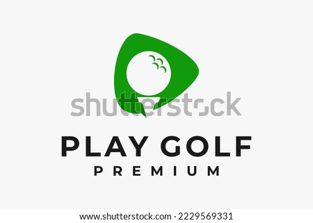 golf logo with golf ball negative space