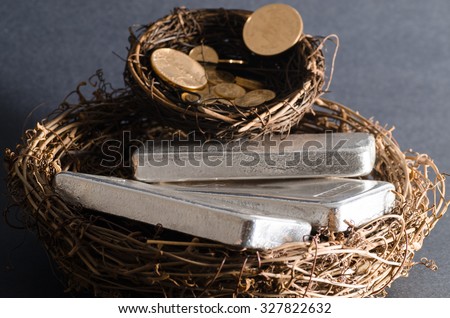 Nest Eggs of Gold Coins & Silver Bars