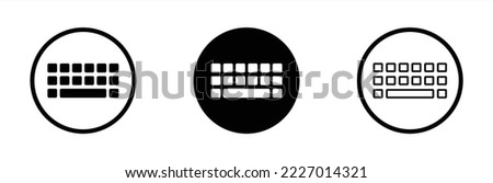 Keyboard icon. Keyboard icon symbol. Keyboard sign. Keyboard icon sign for application, mobile phone and websites. Vector illustration