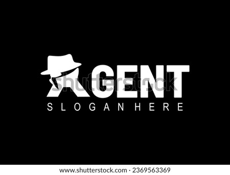  logo agent spy vector design