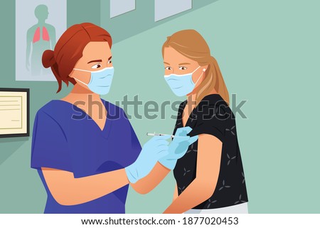 vaccine for people illustration vector