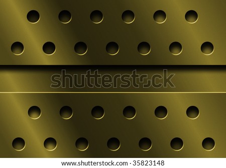golden metallic plate