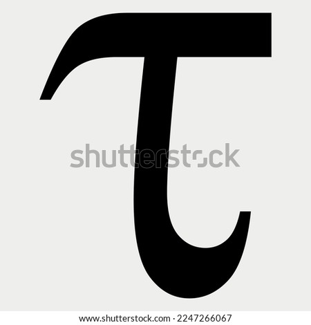 Greek alphabet symbol tau vector illustration