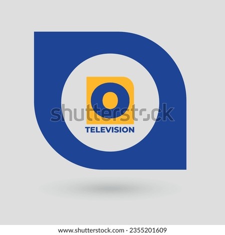 Professional TV Channel Logo Design Concept vector illustration