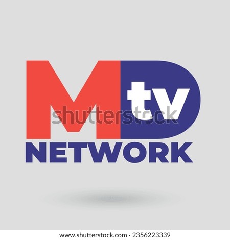 Professional TV Channel Logo Design Concept vector illustration