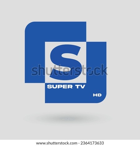 Professional TV Channel Logo Design Concept vector illustration