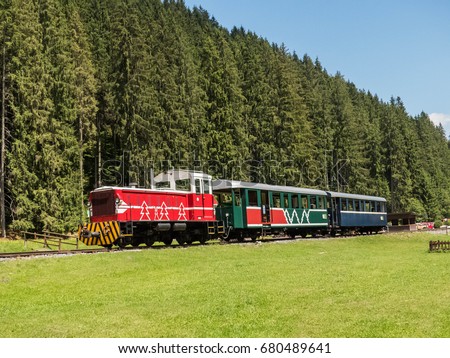 Locomotive on the train station in Cierny Balog Zdjęcia stock © 