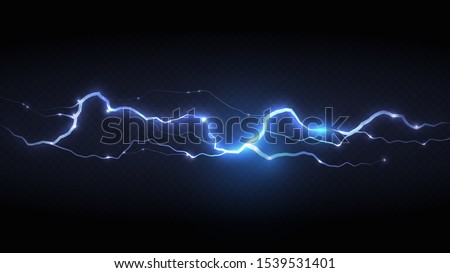 Abstract background in the form of lightning. Powerful charge causing a lot of sparks. Nature force