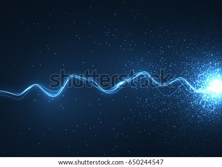 Abstract background in the form of lightning. Powerful charge causing a lot of sparks.