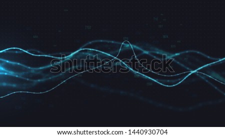 Stock analysis background.Trading strategy.  Abstract business graph consisting of blured blue points. Internet Technology concept. Financial market vector illustration