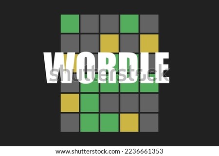 Table grid color black background,Word puzzle quiz wordle game for educate kid vecter object isolate type squre grenn and yellow color