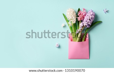 Similar – Image, Stock Photo Crop woman with hyacinth seedling in pot